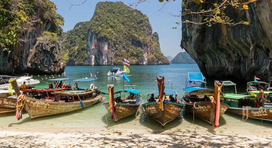 Tranquil Koh Samui coastline at dusk for a Koh Samui Tours banner by Legend Travel Group.